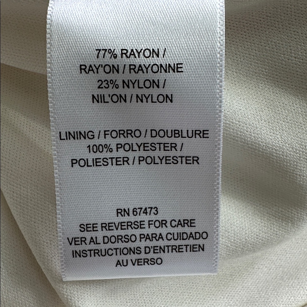 NWT Taylor Cream Mini Dress with Orange Blossom Print Size 10 - Picture 12 of 14
